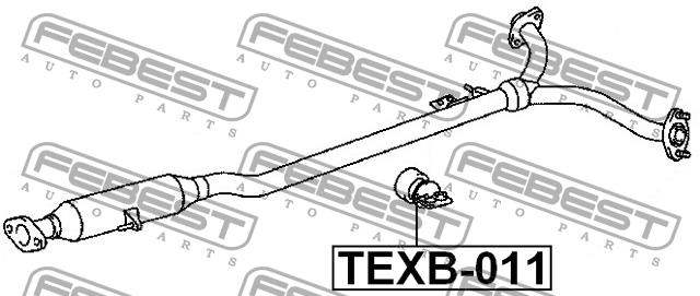 Exhaust mounting pad Febest TEXB-011