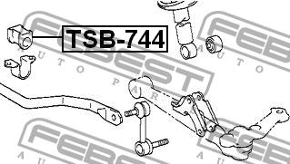 Front stabilizer bush Febest TSB-744