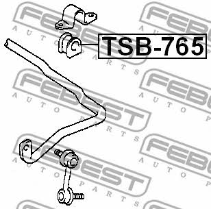 Front stabilizer bush Febest TSB-765