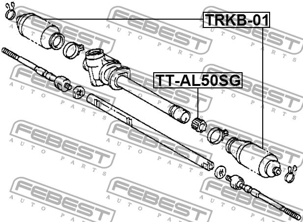 Febest Steering rack bush – price [object Object] PLN