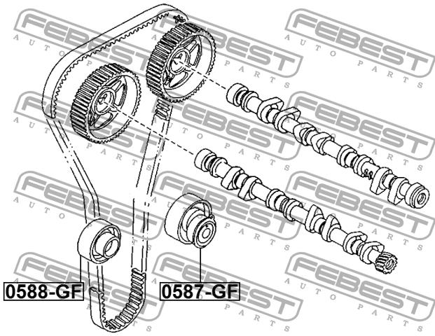 Febest Tensioner pulley, timing belt – price 184 PLN