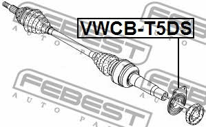 Drive shaft bearing Febest VWCB-T5DS