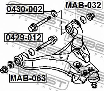 Febest Camber Correction Screw – price 24 PLN