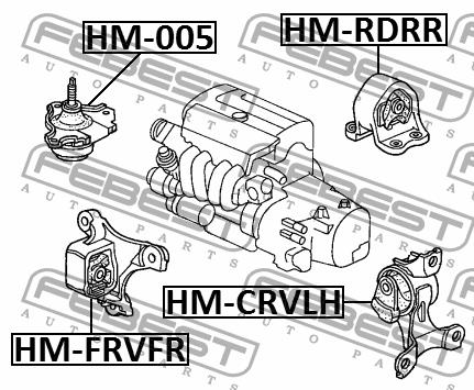 Febest Gearbox mount front left – price 177 PLN