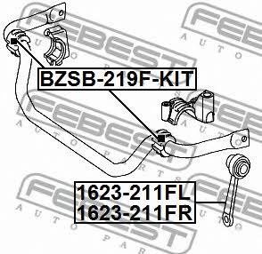 Febest Front stabilizer bush, kit – price [object Object] PLN
