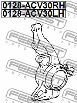 Febest Left rotary knuckle – price 204 PLN