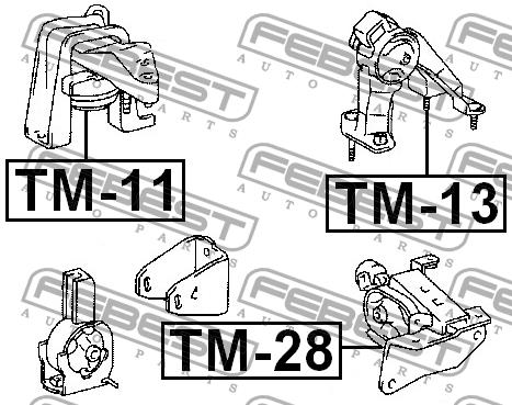 Engine mount right Febest TM-11