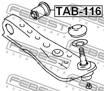 Febest Silent block, front lower arm – price 25 PLN