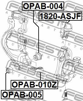 Febest Rear axle bush – price [object Object] PLN
