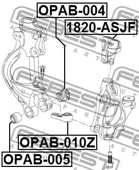 Rear axle bush Febest OPAB-010Z