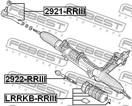 Tie rod end Febest 2921-RRIII