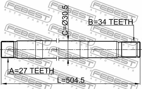 Febest Left axle shaft – price [object Object] PLN