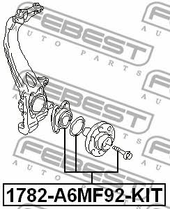 Front Wheel Bearing Kit Febest 1782-A6MF92-KIT