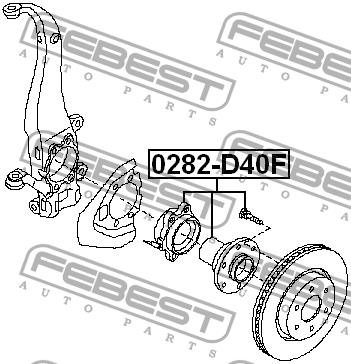 Febest Wheel hub front – price 493 PLN