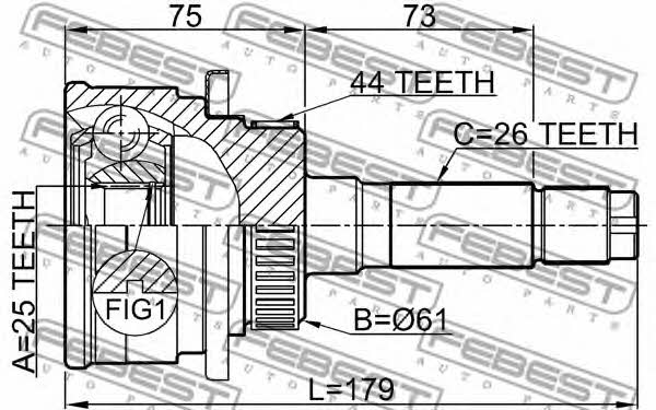 Buy Febest 0510-B25A44 at a low price in United Arab Emirates!