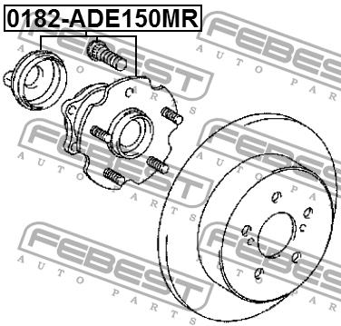 Rear wheel hub Febest 0182-ADE150MR