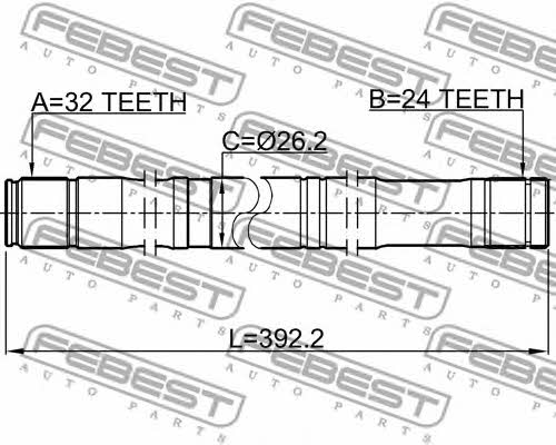 Febest Right axle shaft – price [object Object] PLN