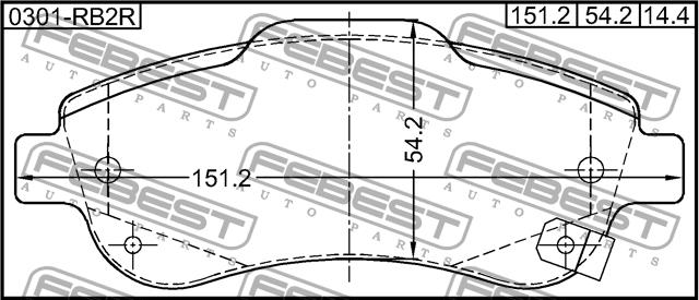 Febest 0301-REF Brake Pad Set, disc brake 0301REF