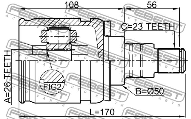 Febest CV joint – price [object Object] PLN
