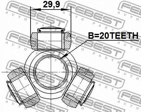 Drive Shaft Tripoid Febest 0516-DY3WAT