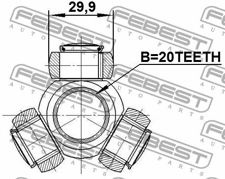 Febest Drive Shaft Tripoid – price [object Object] PLN