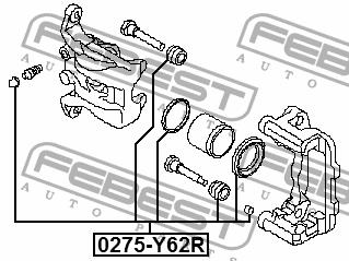 Repair Kit, brake caliper Febest 0275-Y62R