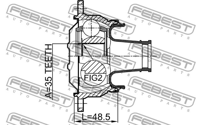 Buy Febest 0411V75SHA – good price at EXIST.AE!