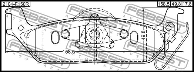 Febest 2101-F150R Brake Pad Set, disc brake 2101F150R