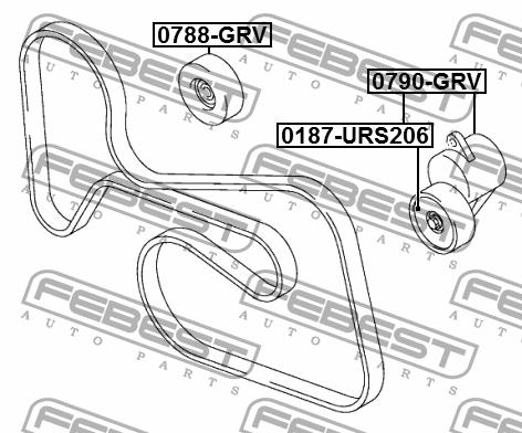 Drive belt tensioner Febest 0790-GRV