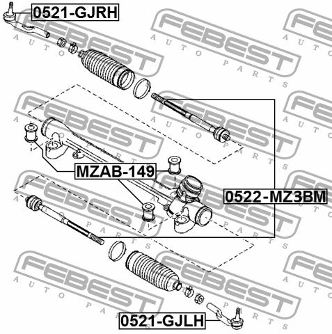 Febest Right tie rod end – price [object Object] PLN