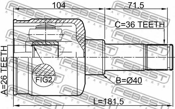 Buy Febest 2111FY36LH – good price at EXIST.AE!