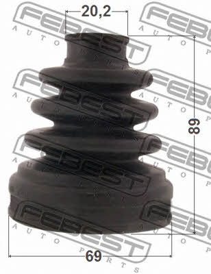 CV joint boot inner Febest 0715-RS413