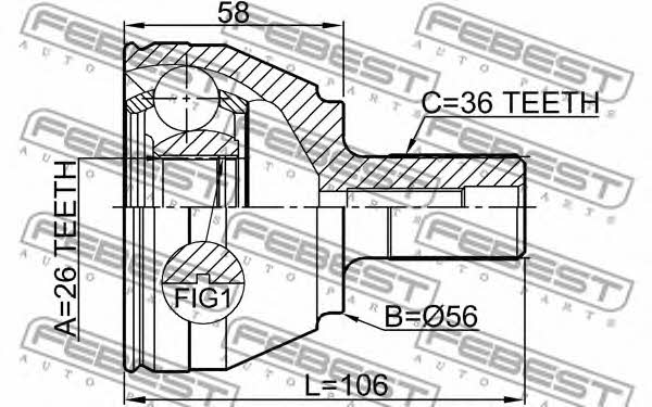 Buy Febest 2110CB4TD – good price at EXIST.AE!