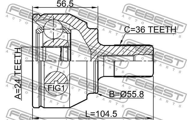 CV joint Febest 2110-FOCIIMT