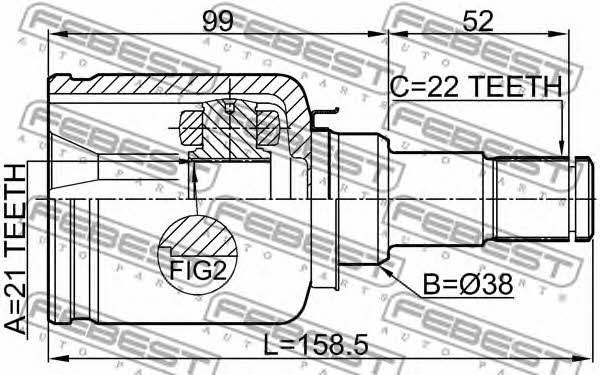 CV joint Febest 2111-FUSATLH