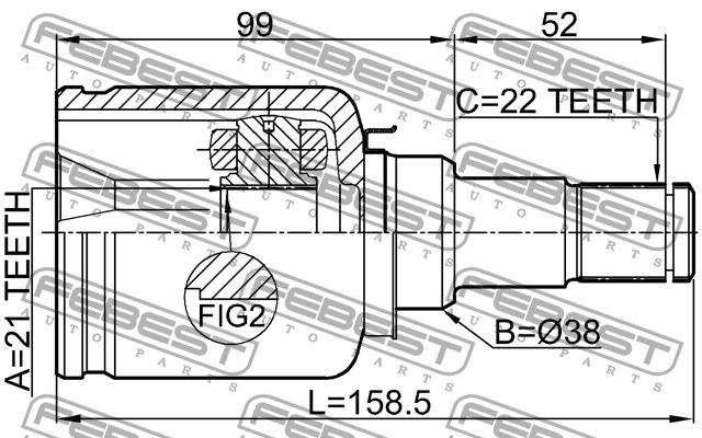 Febest CV joint – price [object Object] PLN