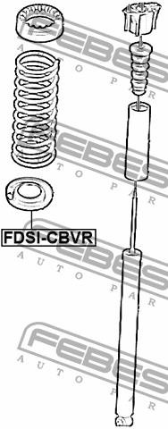 Suspension spring plate rear Febest FDSI-CBVR