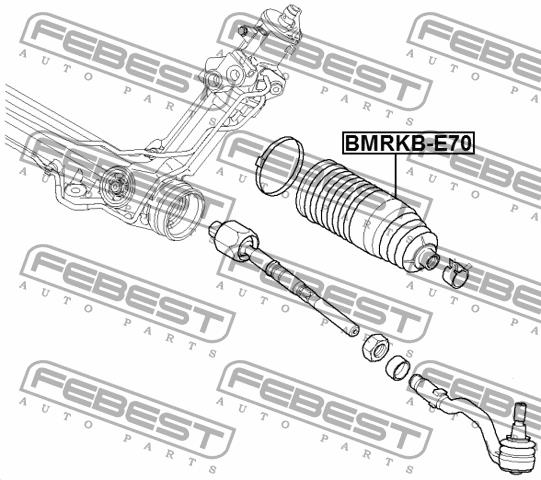 Steering rack boot Febest BMRKB-E70