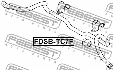 Front anti roll bar bush Febest FDSB-TC7F
