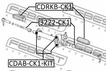 Steering rack boot Febest CDRKB-CK1