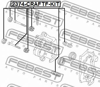 Febest Caliper slide pin – price 42 PLN