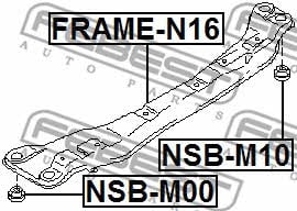Febest Silent block front subframe – price 7 PLN