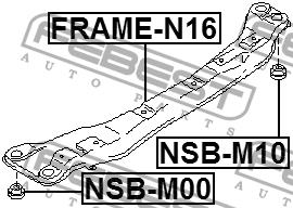 Silent block front subframe Febest NSB-M10