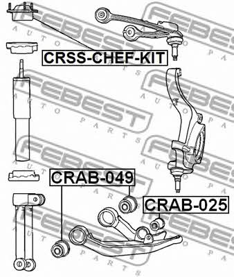 Febest Silent block, front lower arm – price [object Object] PLN