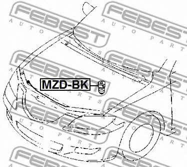 Rubber damper Febest MZD-BK