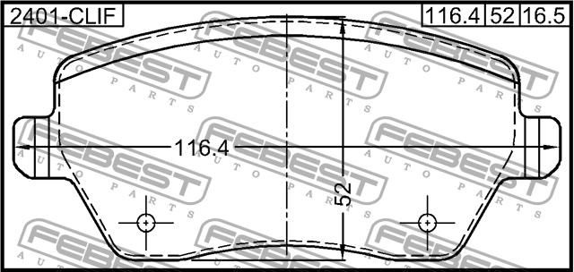Febest 2401-CLIF Brake Pad Set, disc brake 2401CLIF