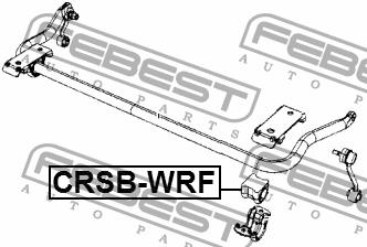 Front anti roll bar bush Febest CRSB-WRF
