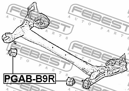 Febest Rear axle bush – price [object Object] PLN