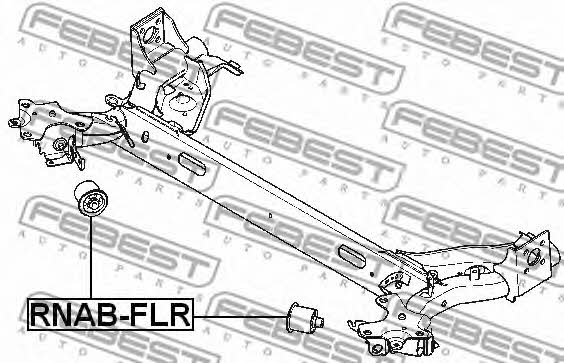 Rear axle bush Febest RNAB-FLR