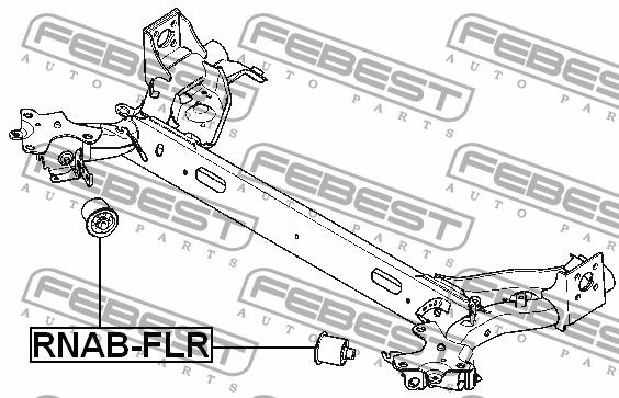 Febest Rear axle bush – price [object Object] PLN